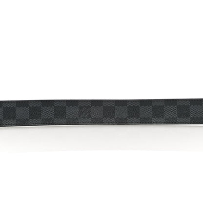 Louis Vuitton Damier Graphite Calfskin Belt 100 40 Black 6 of 9