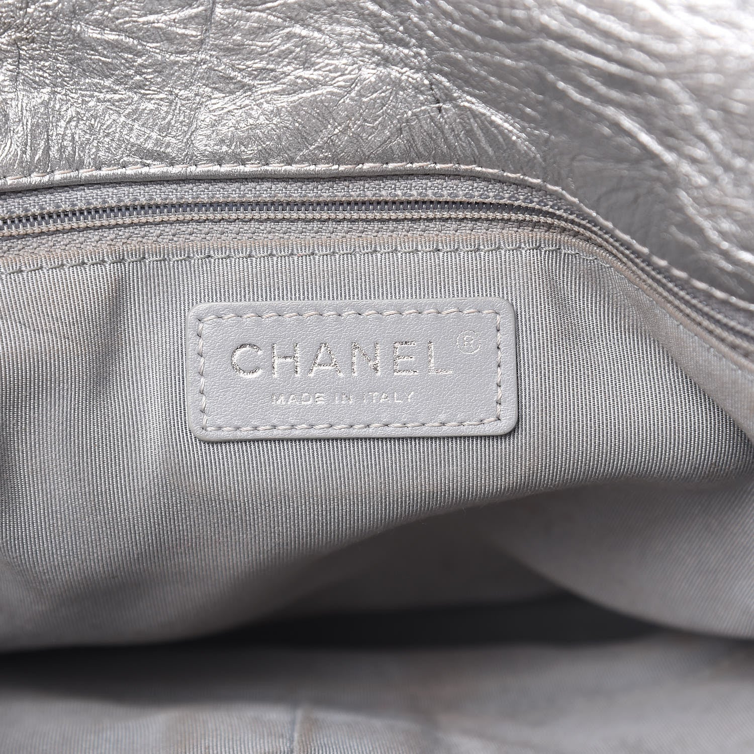 Chanel Metallic Crumpled Calfskin Big Bang Flap Bag Silver 6 of 12