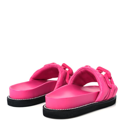 Louis Vuitton Calfskin Embossed Monogram Sunset Flat Comfort Mule 36.5 Rose Pop 5 of 10