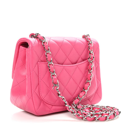 Chanel Lambskin Quilted Mini Square Flap Pink 3 of 10