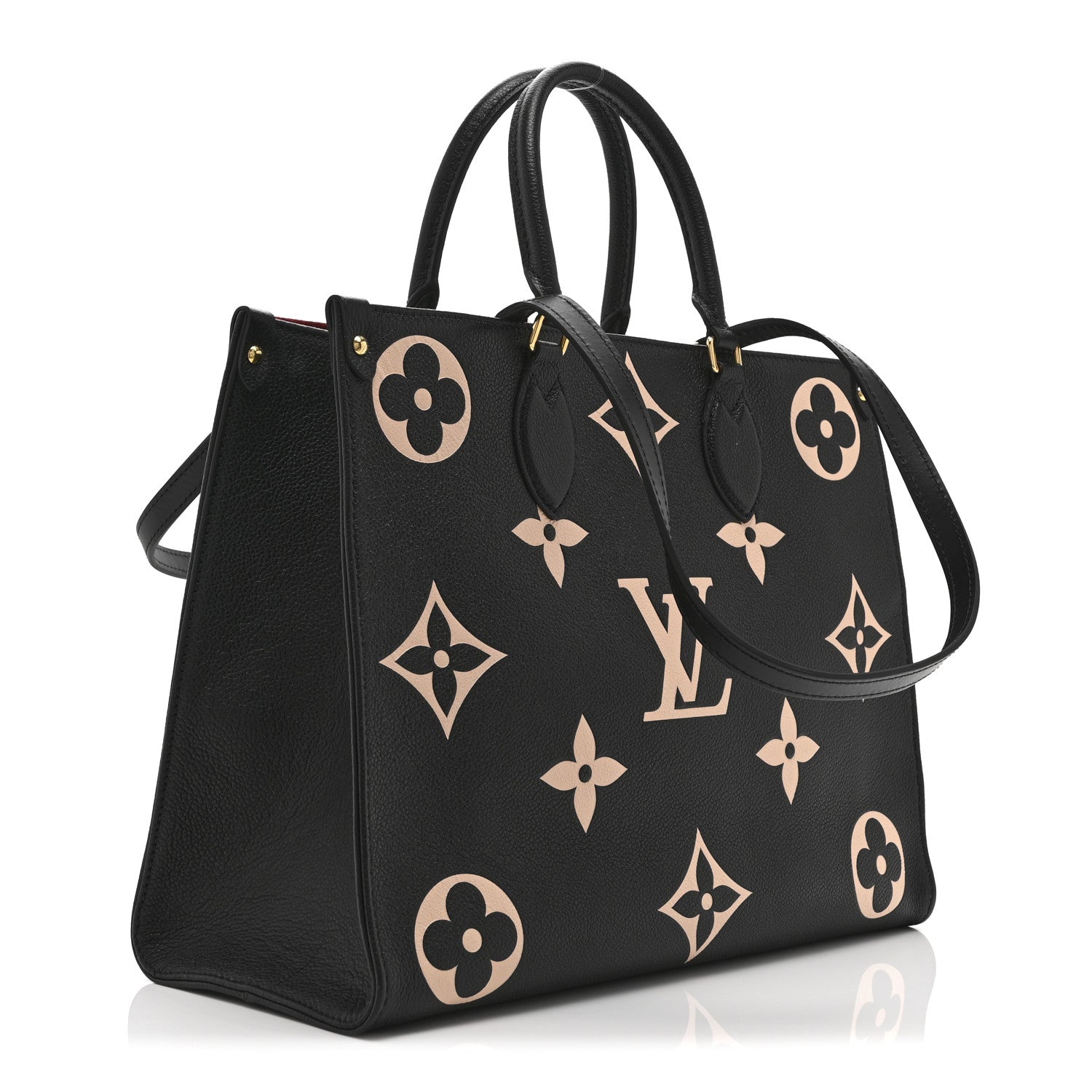 Louis Vuitton Empreinte Monogram Giant Onthego MM Black Beige 3 of 9