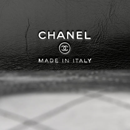 Chanel Aged Calfskin Stitched Large 31 Pouch Black White 7 of 8