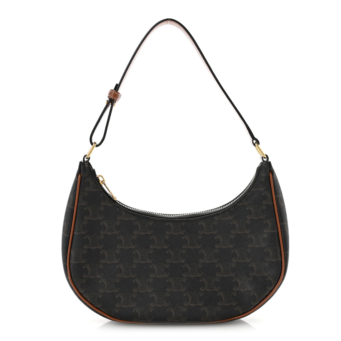 Triomphe Canvas Calfskin Ava Shoulder Bag Tan