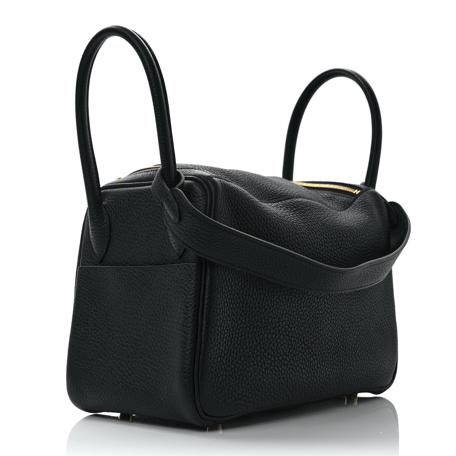Hermes Taurillon Clemence Lindy 26 Black 3 of 9