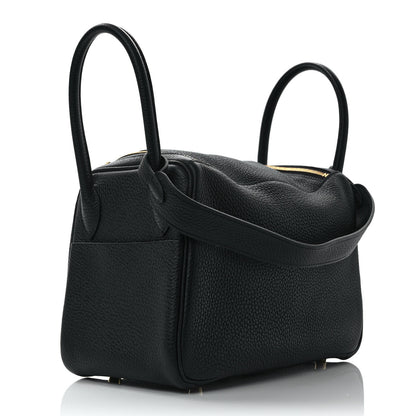 Hermes Taurillon Clemence Lindy 26 Black 3 of 9