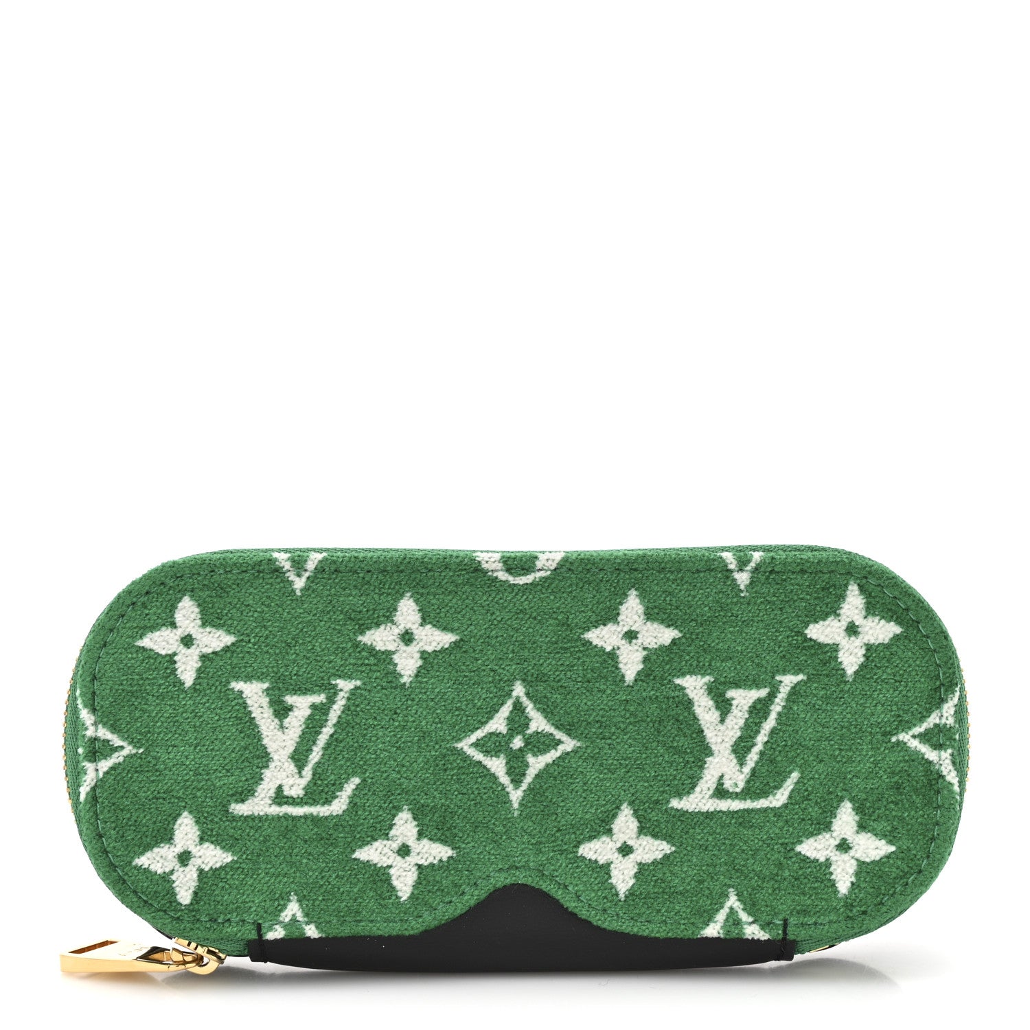 Louis Vuitton Jacquard Velvet Monogram LV Match Sunglasses Case GM Vert 1 of 6