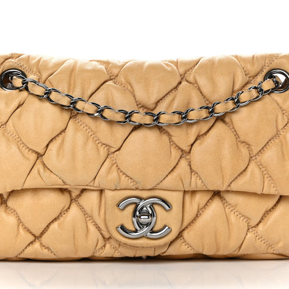 Chanel Calfskin Quilted Medium Bubble Quilt Flap Bag Beige 8 of 18