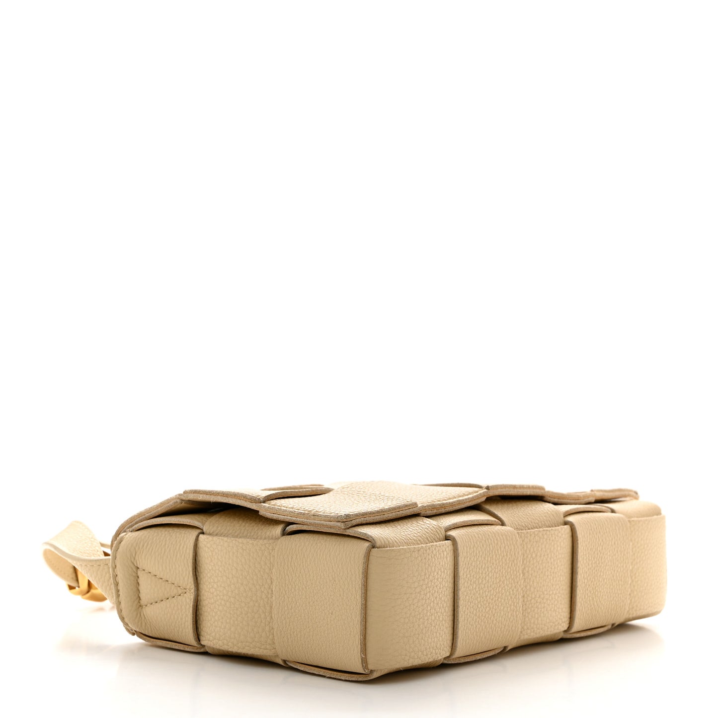 Grained Calfskin Maxi Intrecciato Cassette Crossbody Bag Porridge