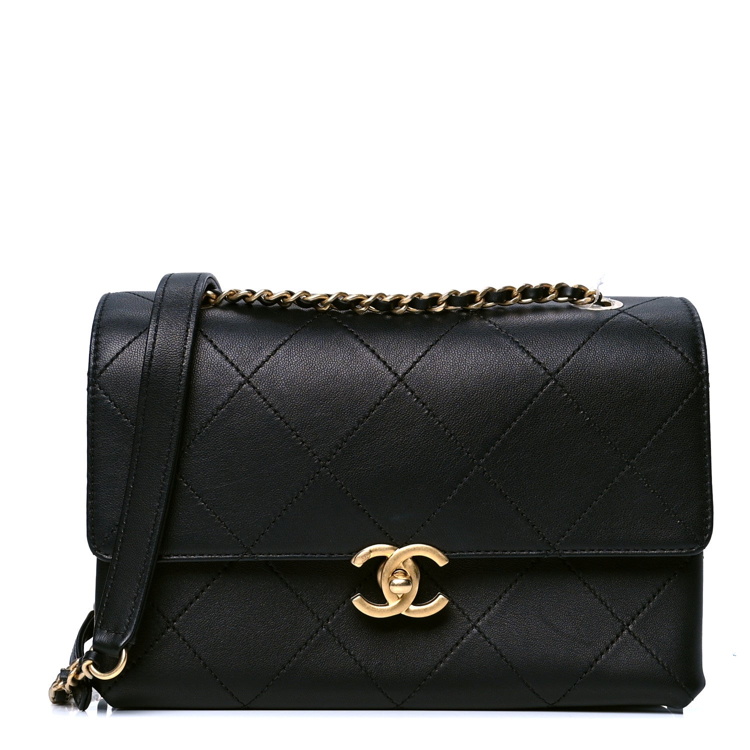 Chanel Lambskin Sleek And Chic Flap Black 1 of 4