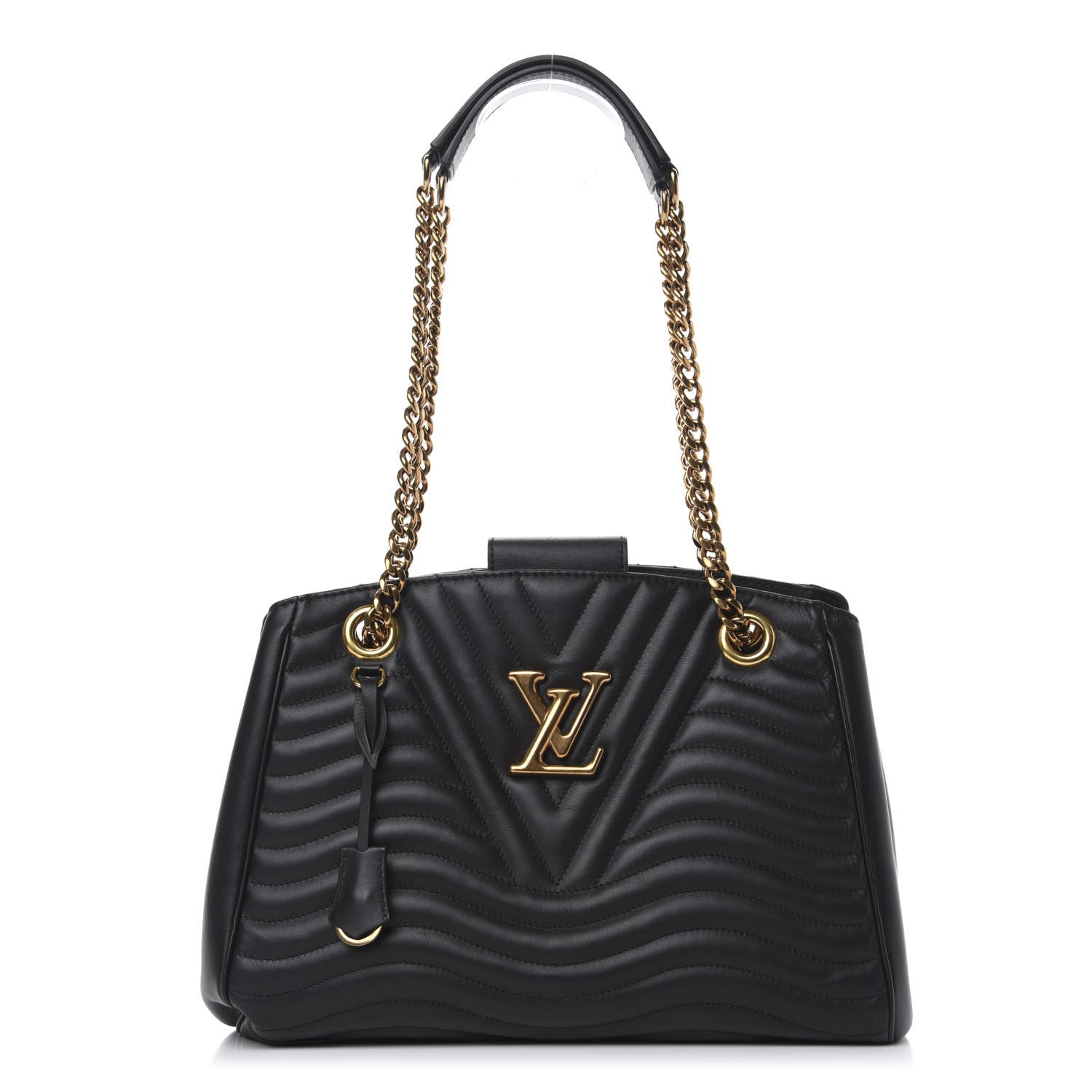 Louis Vuitton Calfskin New Wave Chain Tote Black 1 of 9