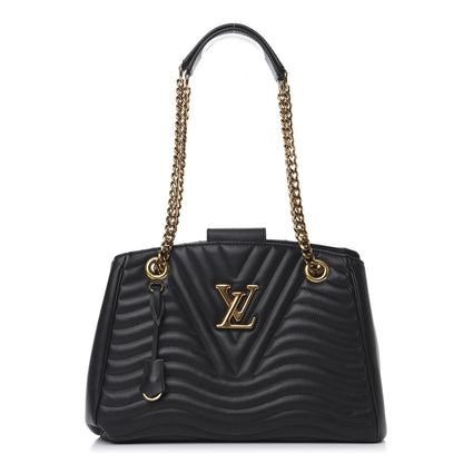 Louis Vuitton Calfskin New Wave Chain Tote Black 1 of 9