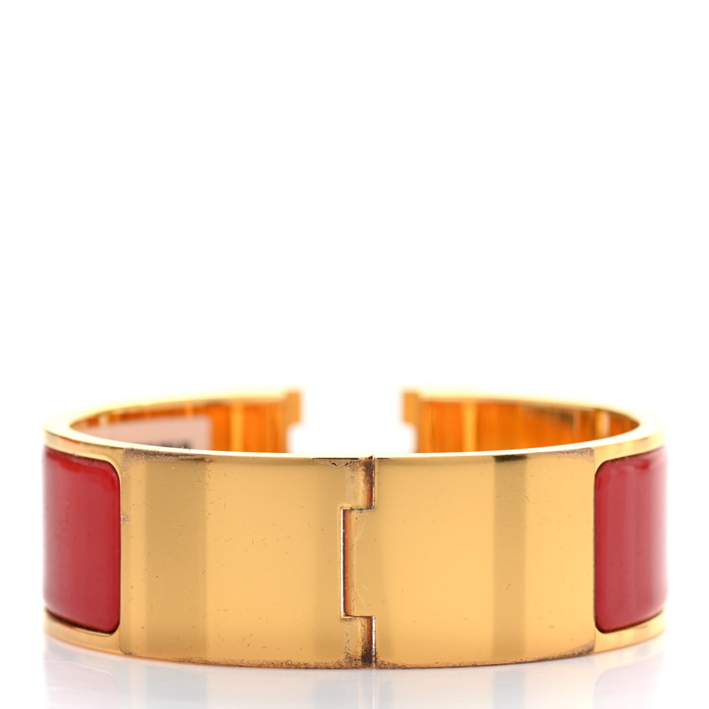 Enamel Wide Clic Clac H Bracelet PM Rouge Amarante