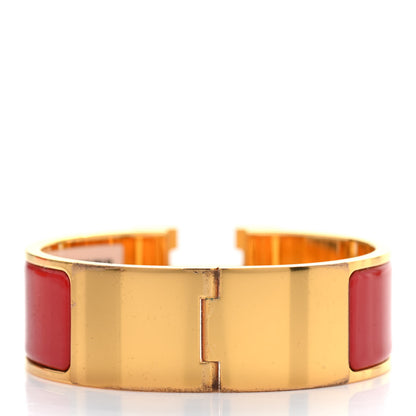 Hermes Enamel Wide Clic Clac H Bracelet PM Rouge Amarante 3 of 5
