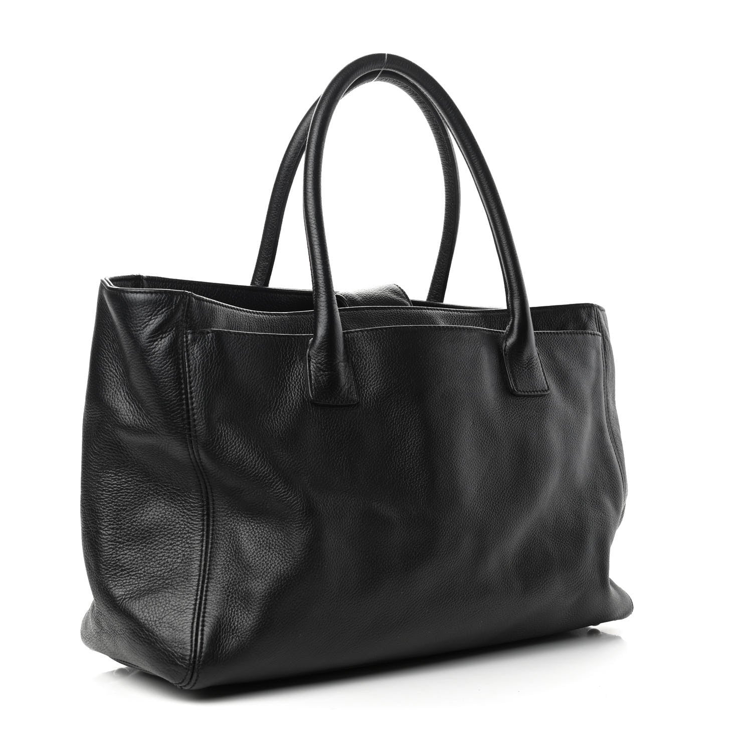 Chanel Calfskin Cerf Executive Shopper Tote Black 3 of 10