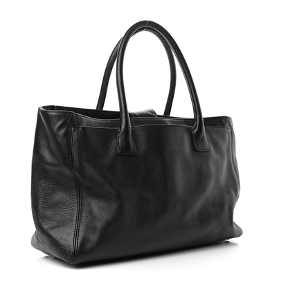 Chanel Calfskin Cerf Executive Shopper Tote Black 3 of 10