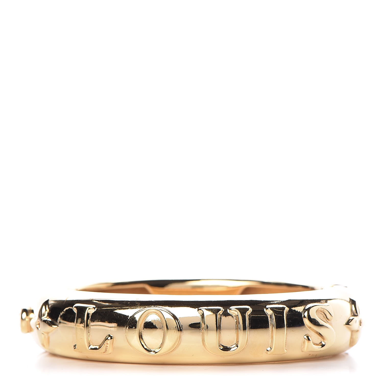 Louis Vuitton Brass Family Bangle Bracelet M Gold 1 of 8