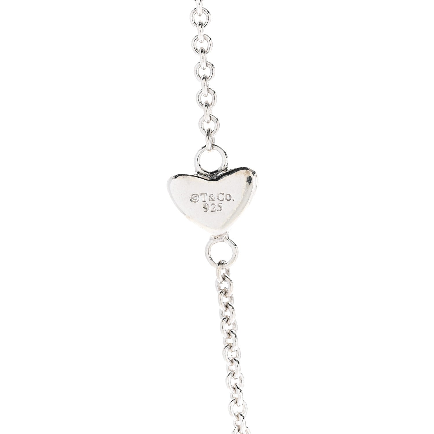 Tiffany Sterling Silver Heart Lariat Necklace 4 of 5
