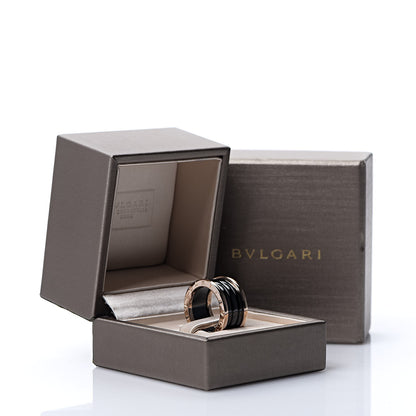 Bulgari 18K Rose Gold Black Ceramic B.Zero1 Four-Band Ring 55 7.25 6 of 6