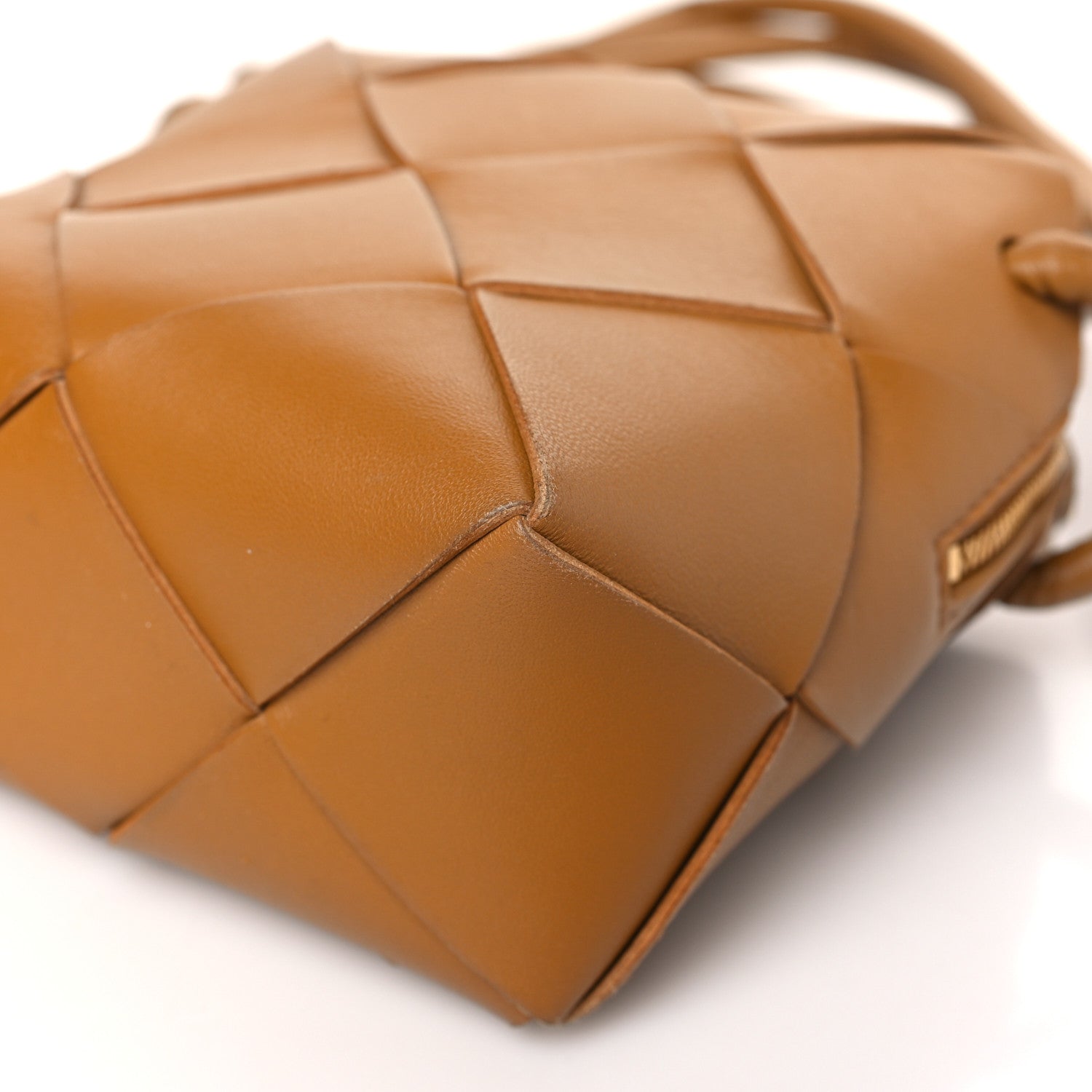 Bottega Veneta Lambskin Maxi Intrecciato Mini Cassette Camera Bag Acorn 7 of 9