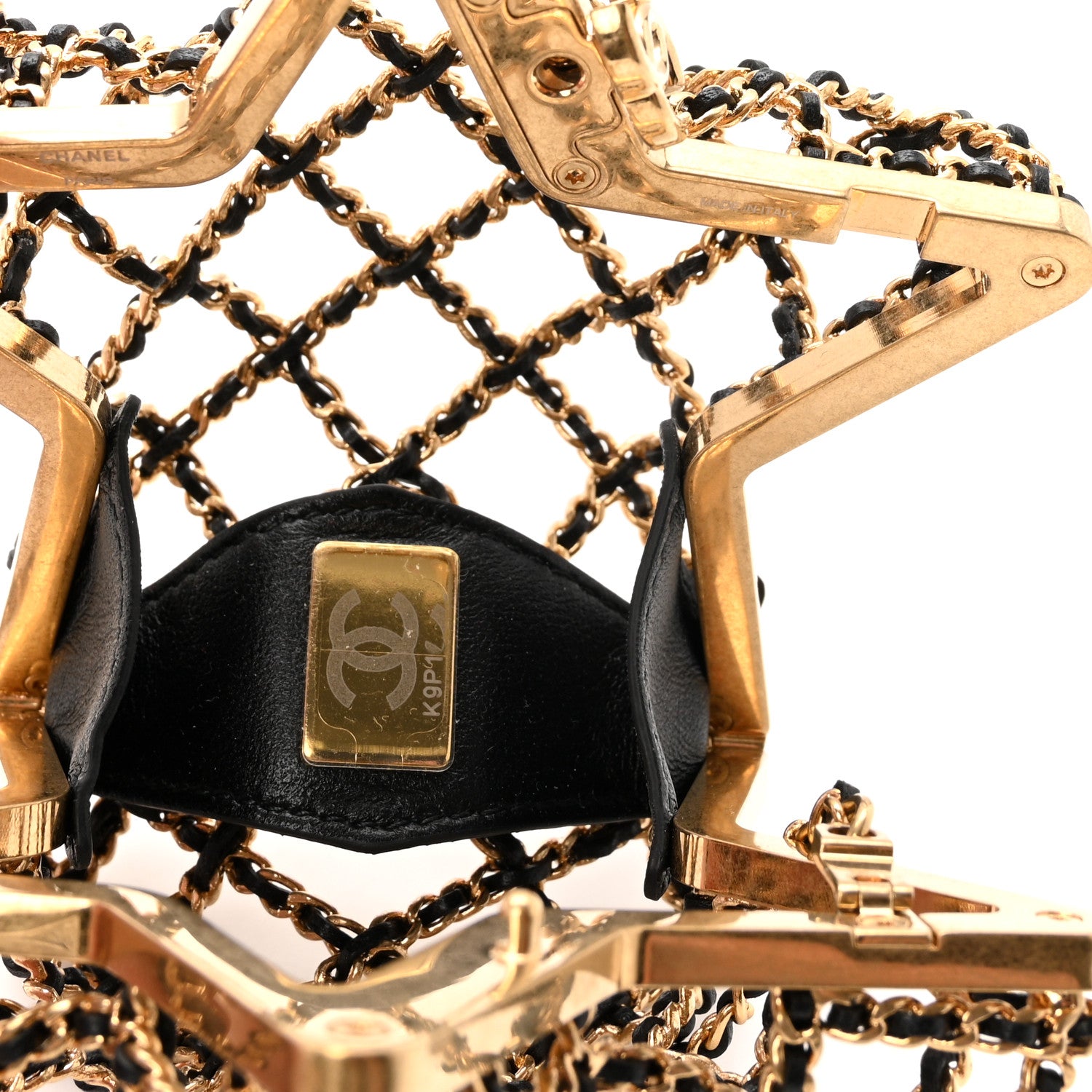 Chanel Metal CC Star Minaudiere Crossbody Gold Black 5 of 10
