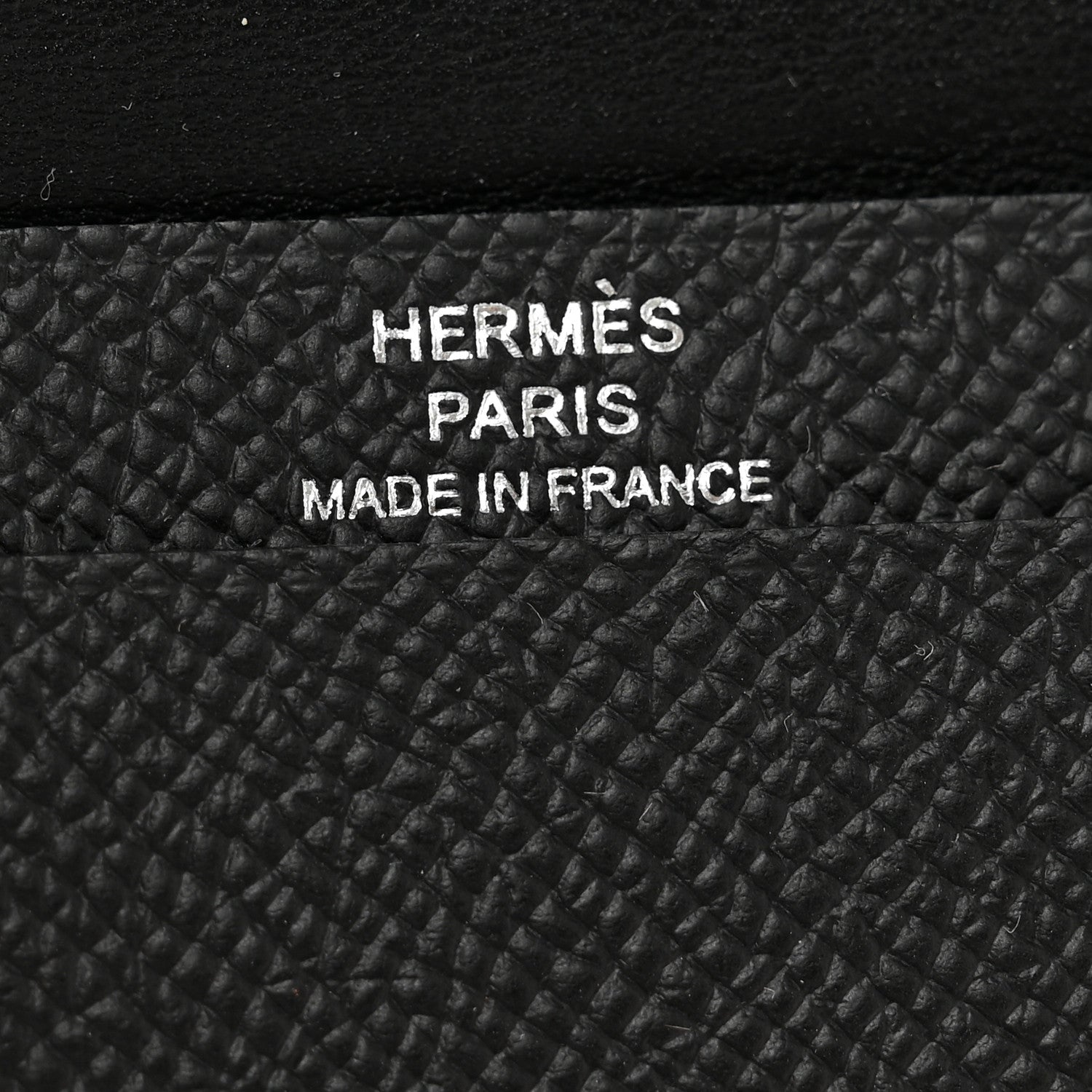 Hermes Epsom Bearn Card Holder Wallet Black 5 of 6