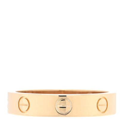 Cartier 18K Yellow Gold Diamond 4mm LOVE Wedding Band Ring 53 6.5 3 of 4