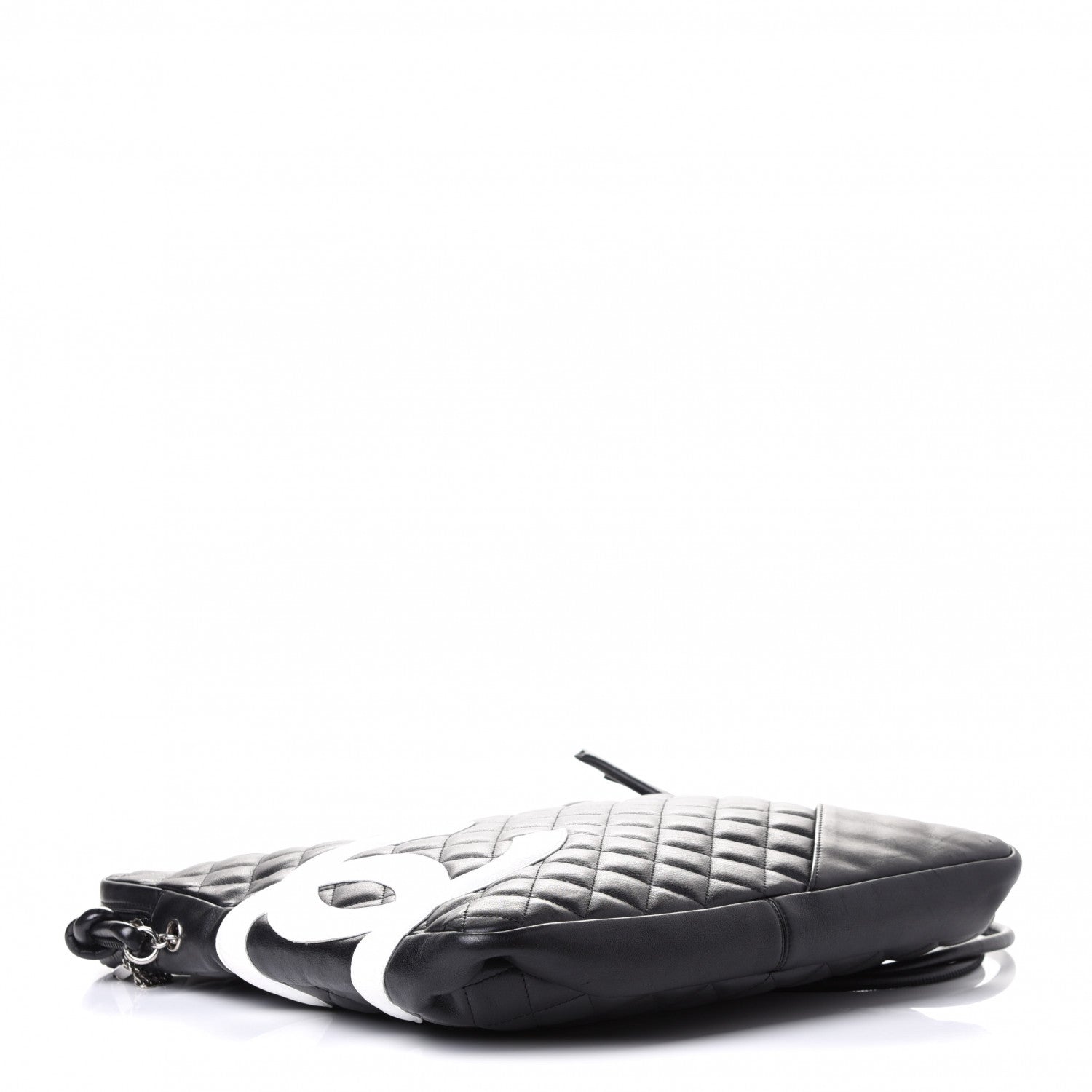 Chanel Calfskin Quilted Large Cambon Messenger Black White 3 of 4