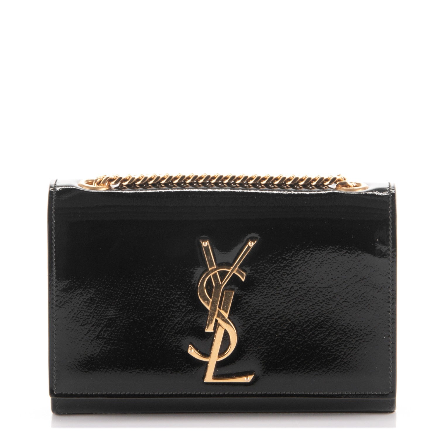 Saint Laurent Patent Small Monogram Kate Satchel Black 1 of 6