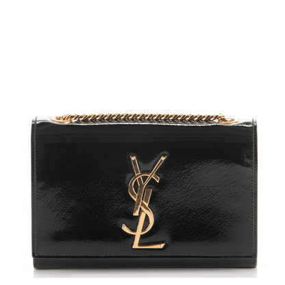 Saint Laurent Patent Small Monogram Kate Satchel Black 1 of 6