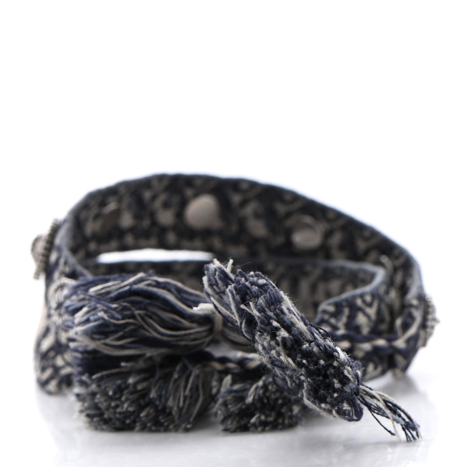 Christian Dior Woven Cotton Oblique J'Adior Friendship Bracelet Set Blue 3 of 4