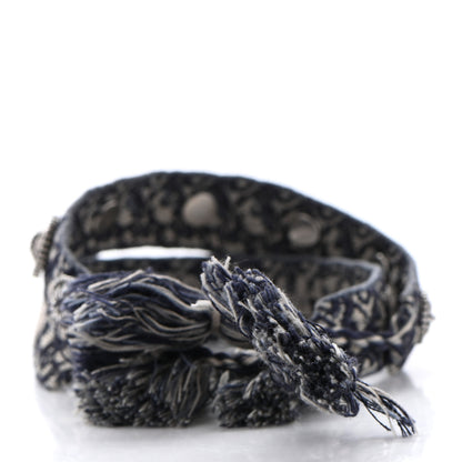 Christian Dior Woven Cotton Oblique J'Adior Friendship Bracelet Set Blue 3 of 4