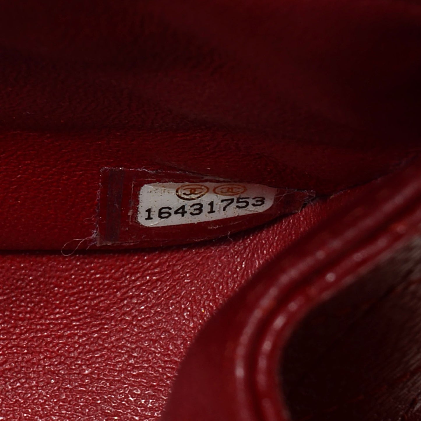 Caviar Quilted Mini Square Flap Dark Red