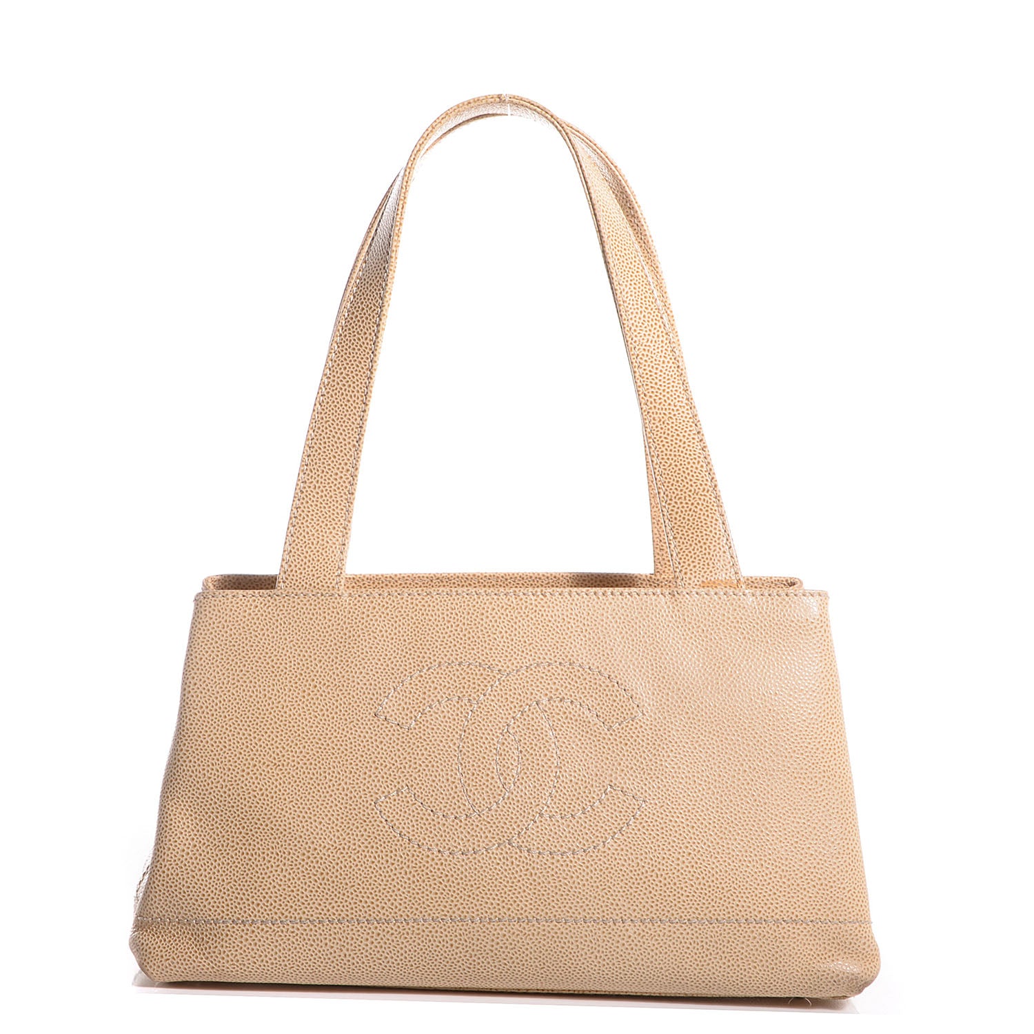 Chanel Caviar CC Shoulder Bag Beige 1 of 7