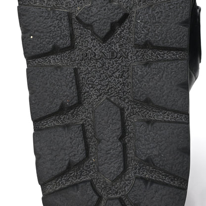 Prada Nappa Quilted Padded Logo Platform Slide Sandals 36.5 Black 7 of 10