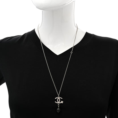 Chanel CC Bead Drop Necklace Black 2 of 8
