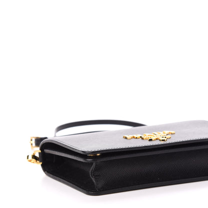 Prada Saffiano Lux Crossbody Bag Black 7 of 9