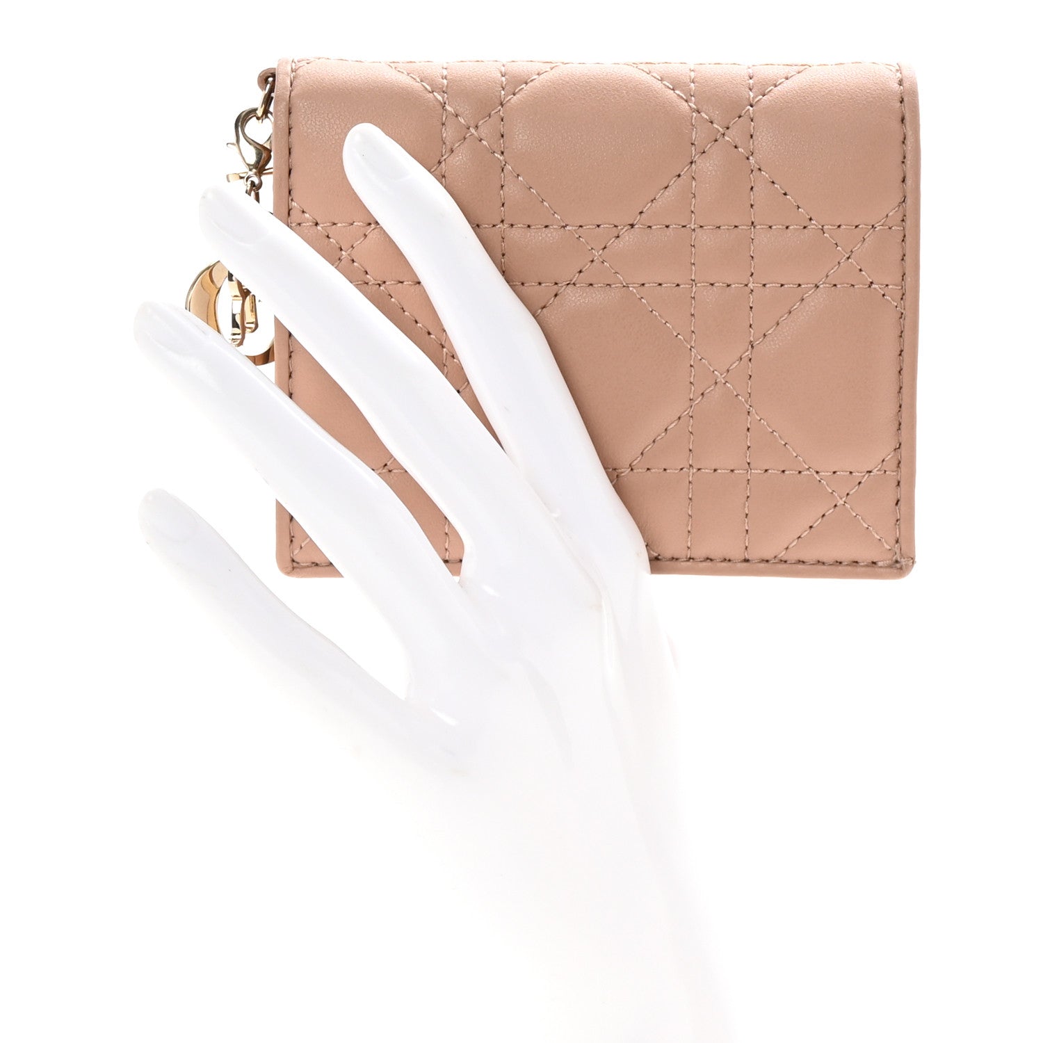 Christian Dior Calfskin Cannage Mini Lady Dior Wallet Fard 2 of 8