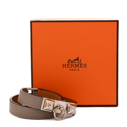 Hermes Swift Rivale Double Tour Bracelet T2 Gris Asphalt 7 of 7
