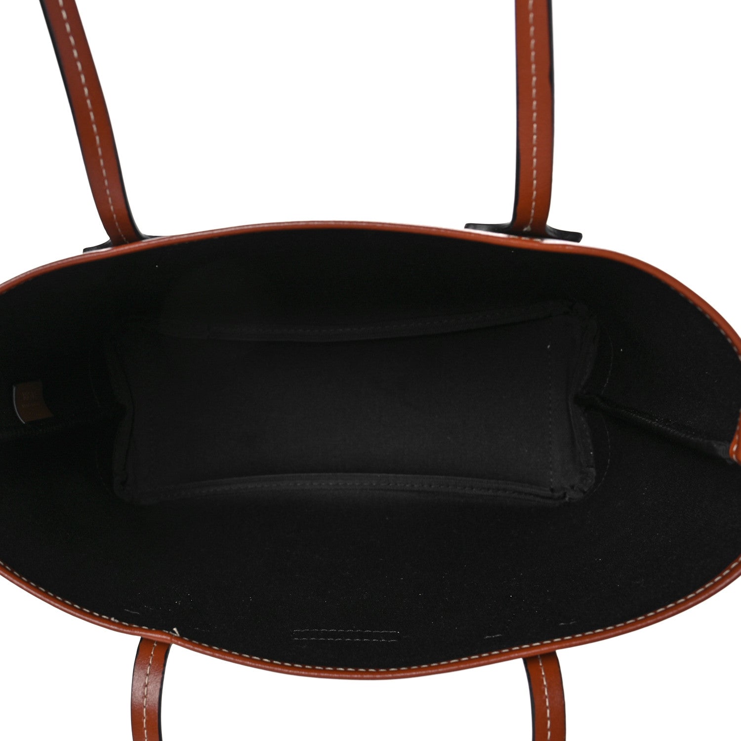 Versace Coated Canvas Calfskin Small La Greca Signature Shopper Tote Bag Black Caramel 4 of 7