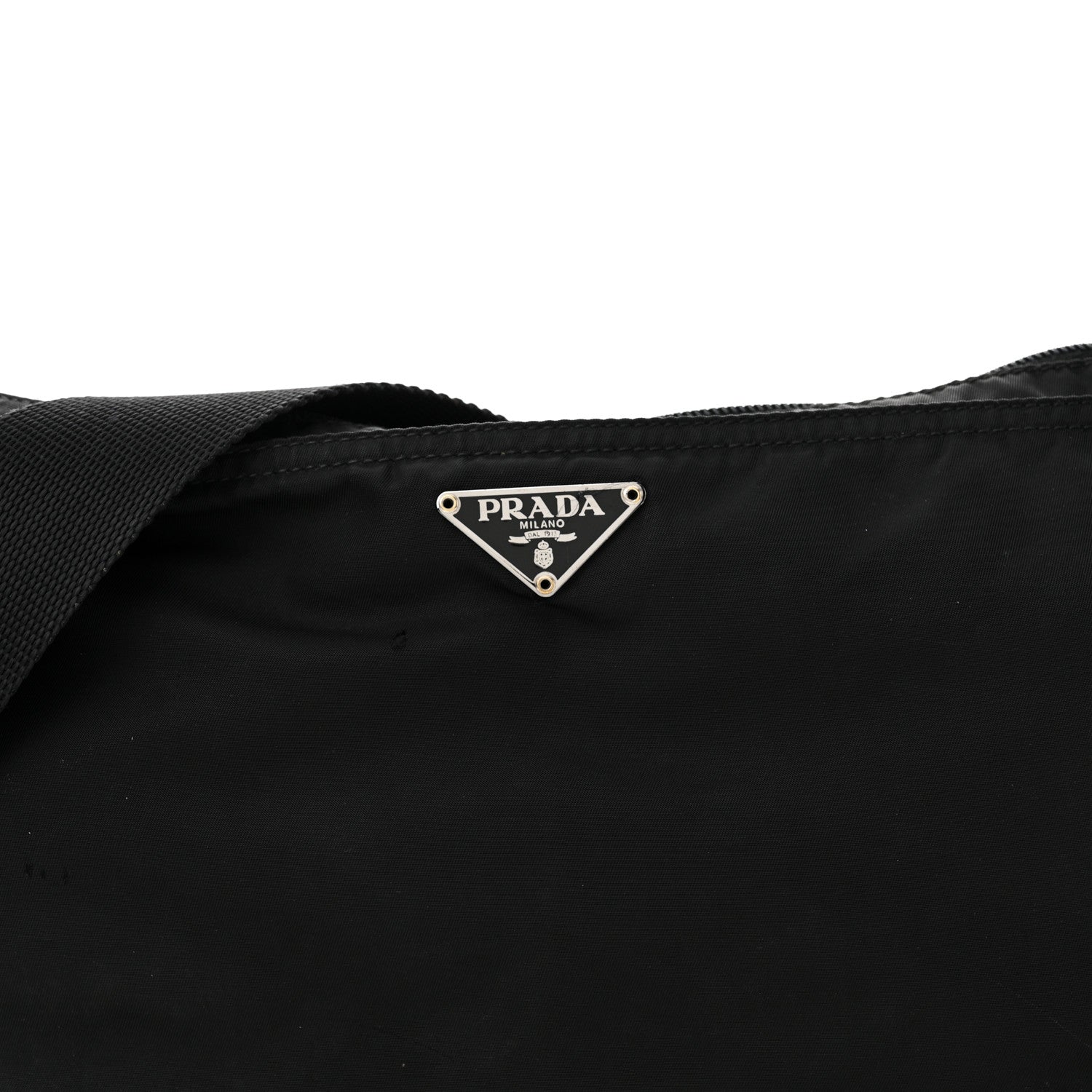 Prada Tessuto Nylon Flat Messenger Bag Black 7 of 16