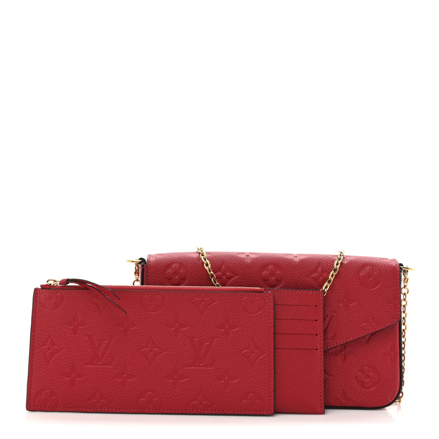 Empreinte Pochette Felicie Chain Wallet Scarlet