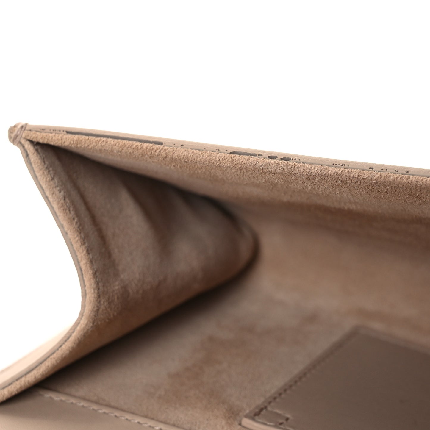 Patent Grain de Poudre Lutetia Flap Clutch Beige