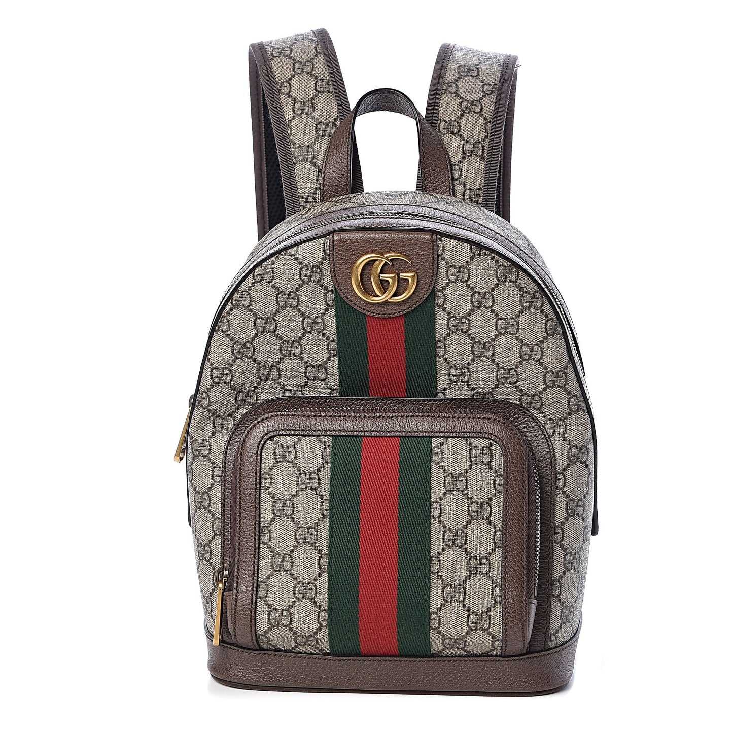 GG Supreme Monogram Calfskin Web Small Ophidia Day Backpack Beige Ebony New Acero