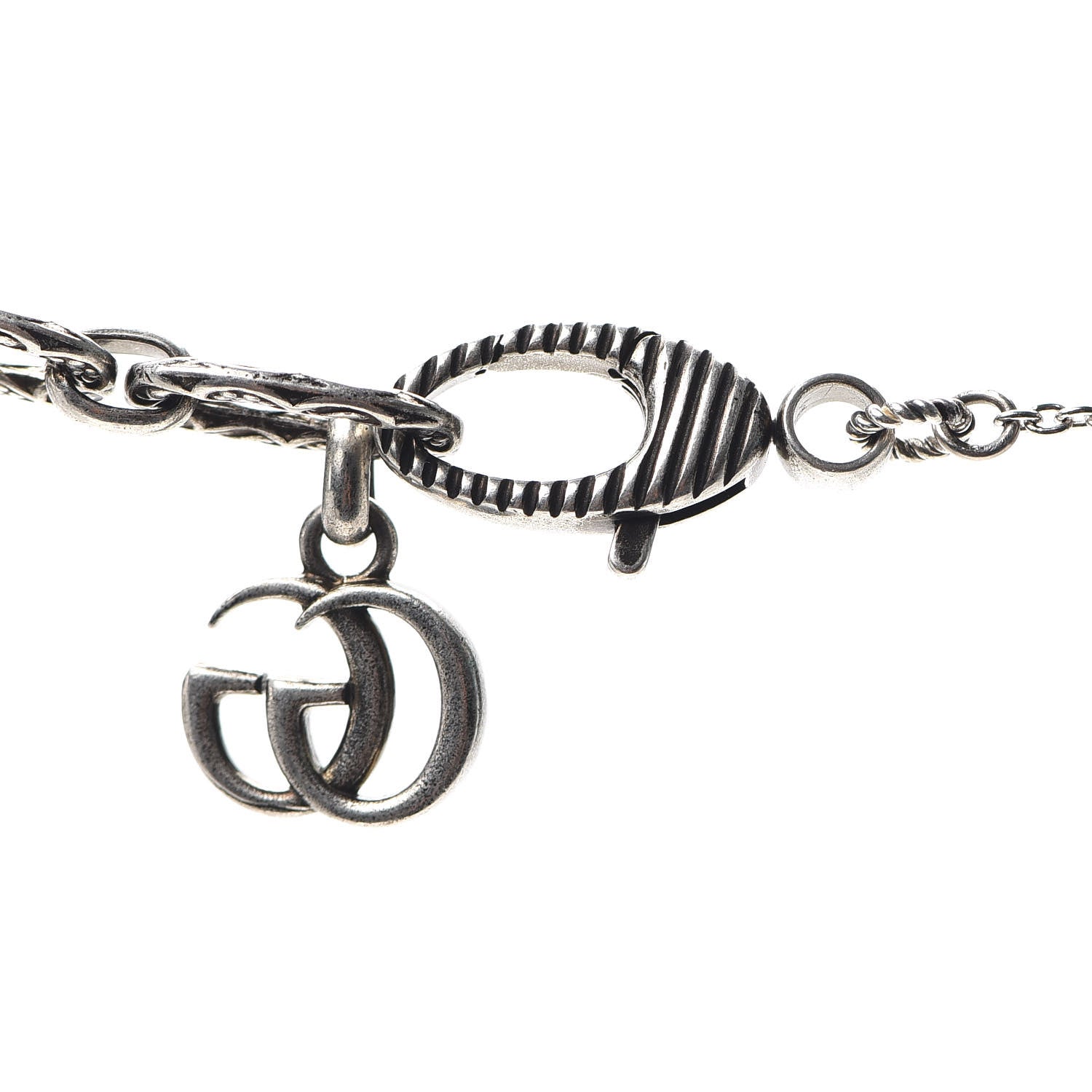 Gucci Sterling Silver Resin Horn Necklace Turquoise 4 of 6