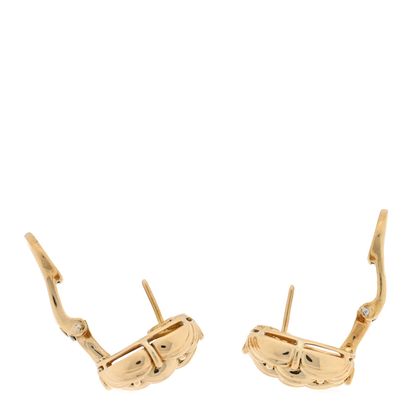 18K Yellow Gold Woven Earrings