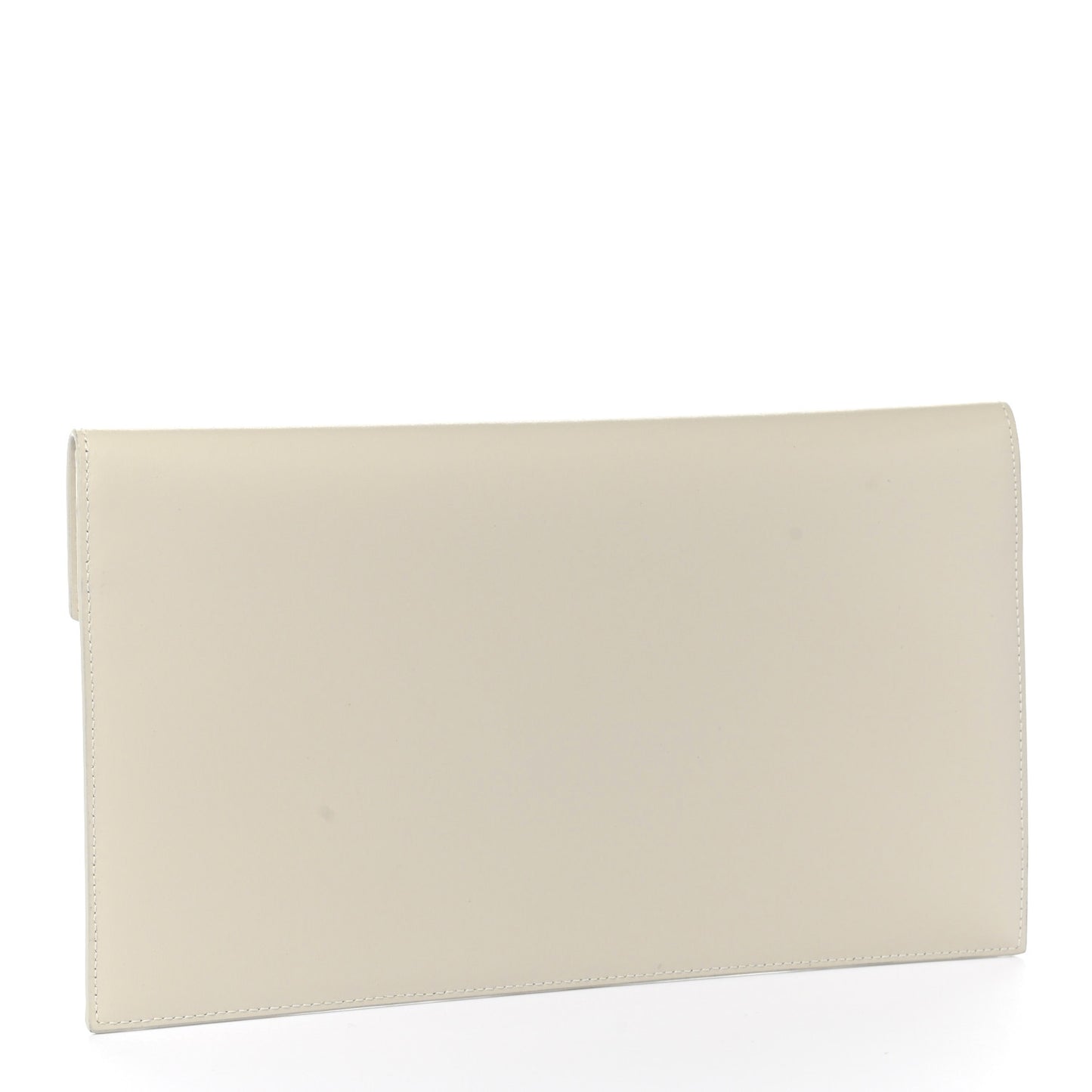 Smooth Shiny Calfskin Uptown Pouch Crema Soft