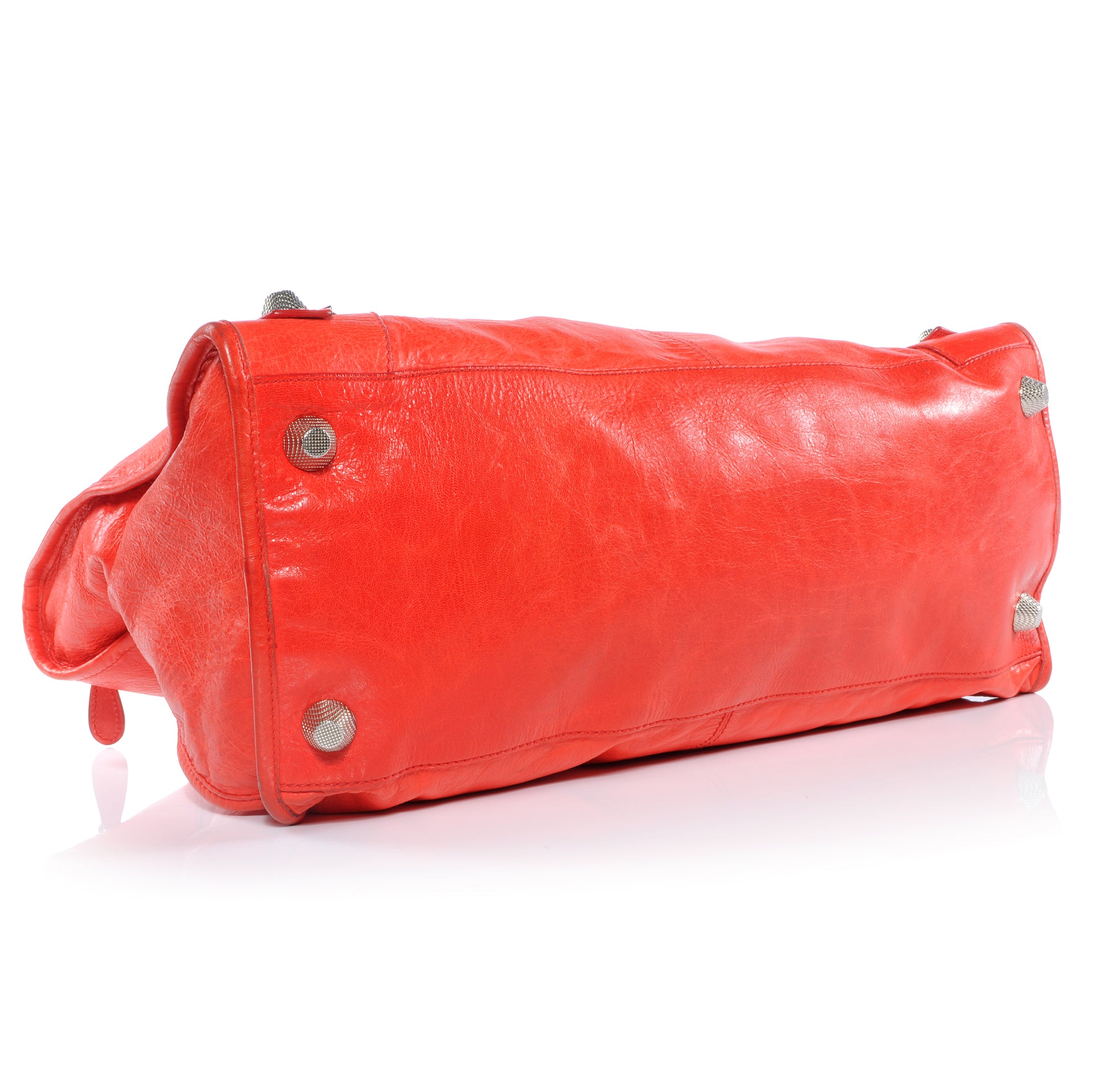 Balenciaga Agneau Giant 21 Silver Hardware Work Vermillion 4 of 9