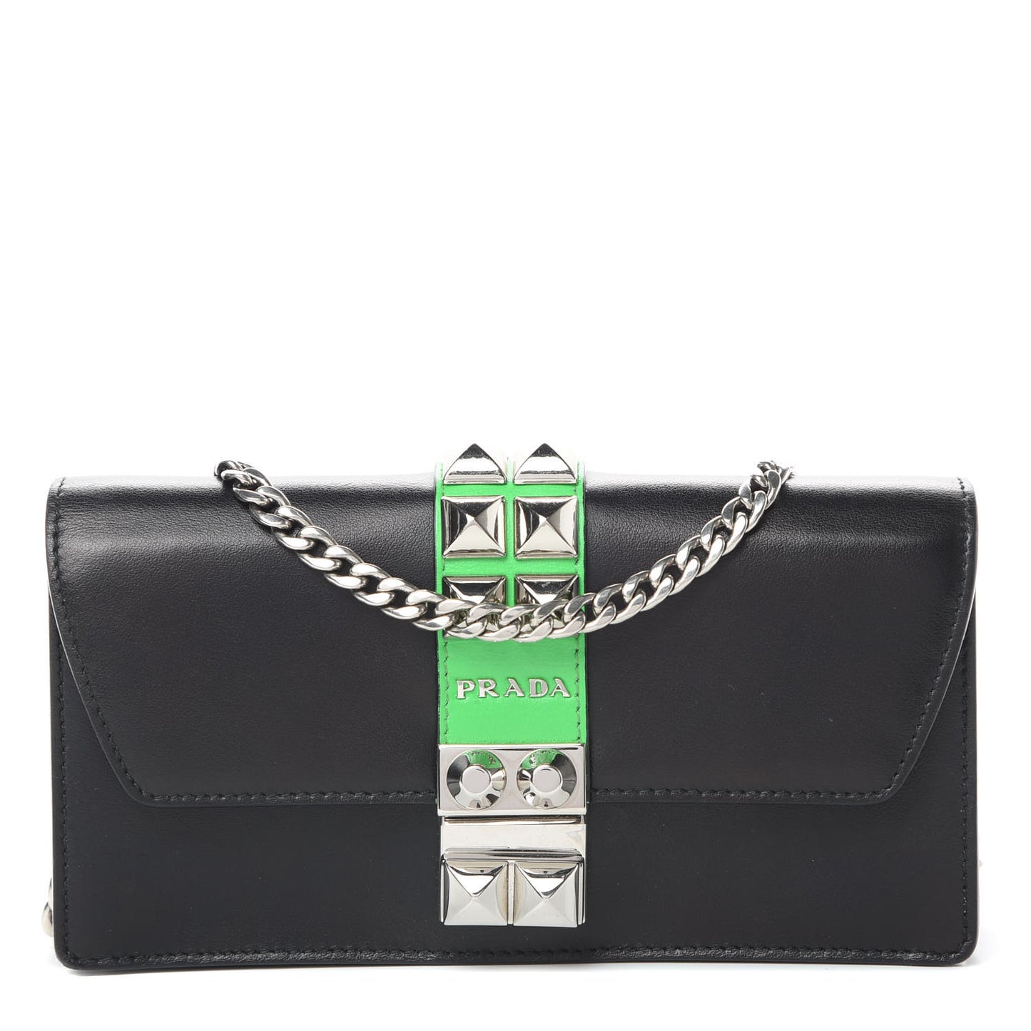 City Calfskin Studded Mini Elektra Crossbody Bag Black Verde