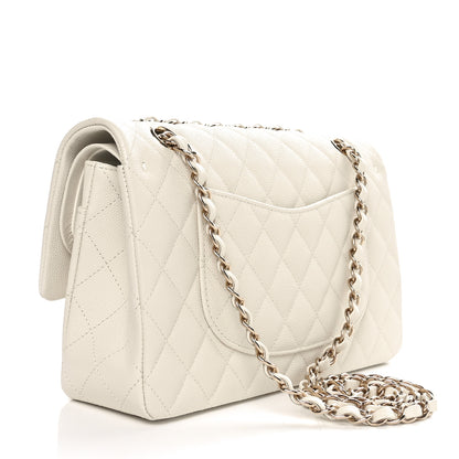 Chanel Caviar Quilted Medium Double Flap White 3 of 11