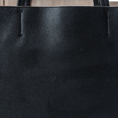 Celine Grained Calfskin Medium Horizontal Cabas Phantom Black 9 of 9